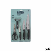 Set de Cocina Quttin Nero Negro 5 Piezas (4 Unidades)