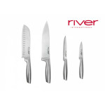 Set de Cuchillos River Acero Inoxidable 4 pcs