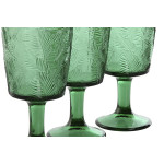 Set de Copas Home ESPRIT Verde Cristal 285 ml (6 Unidades)