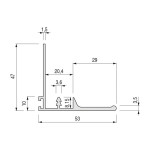 Perfil Tirador Aluminio Lia 2,60 Plata Mate