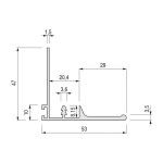 Perfil Tirador Aluminio Lia 2,60 Plata Mate