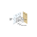 Juego De Bisagras Para Puerta De Cristal Interior Cromo