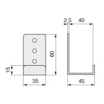 Soporte Larguero Cama Nepal 40 -Forma J-