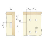 Colgador Mueble Suspendido 807 Forte Izquierda Con Tacos. Patentado. 55Kgs/Unidad