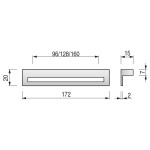 Tirador Zak Homer C96 L172Mm Ral9006 Taladros A 96/128/160Mm.