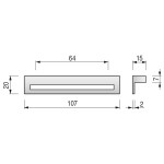 Tirador Zamak Homer C32/64/96 L107 Ral9006