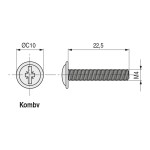 Tornillo Tirador Combo Zincado 4-22,5 (100 uds.)