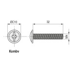 Tornillo Tirador Combo Zincado 4-32 (100 uds.)