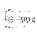 Tornillo Euro 6,3X11 Diam.cab.7,2Mm Zincado (100 uds.)