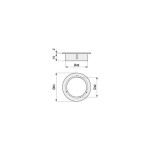 Aro Pasacable Sin Tapa Para Embutir 48Mm Plastico Gris Casquillo Respirador Colchon H15