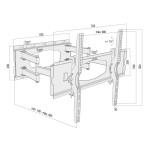 Soporte Tv Doble Brazo 30"-70" Peso 45Kg Tv A Pared 130-525Mm