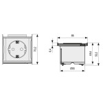 Kapsa - Modulo Aluminio 1 Toma Schuko