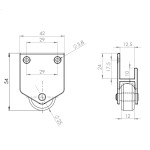 Rueda Abs Ø25 Para Cajón Nido H30 Sp12