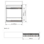 Botellero Classic M150 Cromo Con Guia  Con Guia Oculta Ca, Extracción Parcial 25Kg. Sp16-19.