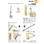 Bisagra Compas Mamut 200Mm Pta/Ascen.  Soporta Max.5Kgs. Con Retencion.