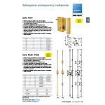 Cerradura Seg.sobrepon.3P Tesa Ts30T6Dae Bombillo T-60, Dorada, Mano Derecha