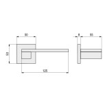 Roseta Zamak Esa Es14 50X50 Cne Cr/Negro Roseta Cuadrada 50X50X7Mm. Combinada.