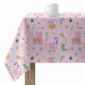 Mantel resinado antimanchas Peppa Pig Free Time 1 Multicolor 200 x 150 cm