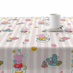 Mantel resinado antimanchas Peppa Pig Flowers 1 Multicolor 300 x 150 cm