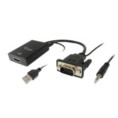 Adaptador VGA a HDMI con Audio Equip 119038 Negro