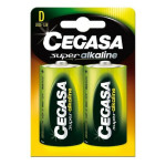 Pilas Alcalinas Cegasa Bl.LR20 D 1,5V (2 uds) (12 Unidades)