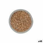 Salvamantel Ø 30 cm Natural Gris Fibra natural (48 Unidades)