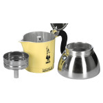 Cafetera Italiana Bialetti 29591 Amarillo Acero Inoxidable Aluminio 200 ml 4 Tazas