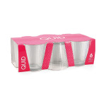 Set de Vasos Quid Lina Transparente Vidrio 250 ml 6 Piezas