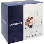 Set de Vasos Luminarc Gorbea Transparente Vidrio 6 Piezas (18 pcs)