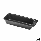 Molde para Horno Pyrex Magic Rectangular Negro Ø 30 cm (6 Unidades)