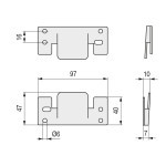 Placas Union Birdy Galvanizado Para Sofá  (Jueg.- 2 Piezas)