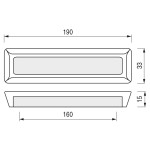 Tirador Acrilico Jaspe 190X33 C160 Lima