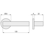 Roseta Zamak Quattro Ø50 Zc Cromo Roseta Redonda D50X7Mm.