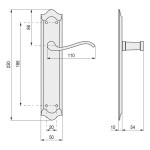 Manilla Aluminio Nola 203 256X49 Oro Satinado