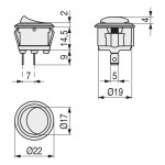 Interruptor Unipolar Dyal Para Embutir Gris