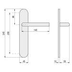 Manilla Inox-Art Hera 245X45 T/Visto Forma "L"