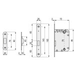 Picaporte Magnetico Unif.70Mm Niquel Satinado