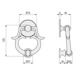 Llamador Laton Barroco 120Mm Pulido Bril