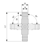 Angulo Conector Tubo Ø25 Interior Cabine