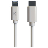 Cable USB-C a Lightning KSIX MFI (1 m) Blanco