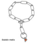 Collar Cadena Acero Inoxidable 53Cm Eslabón Largo Fino