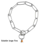 Collar Cadena Acero Inoxidable 53Cm Eslabón Largo Fino