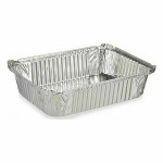 Set de Fuentes de Cocina Desechable Con Tapa Aluminio 19 x 6,8 x 25,5 cm (24 Unidades)