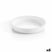 Fuente de Cocina Luminarc Trianon Ovalado Blanco Vidrio (Ø 26 cm) (6 Unidades)