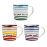 Taza Mug Quid 4u Multicolor Cerámica 330 ml (12 Unidades) (Pack 12x)