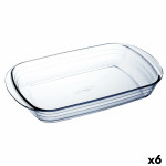 Fuente para Horno Ô Cuisine Ocuisine Vidrio Transparente Vidrio Rectangular 39 x 24 x 6 cm (6 Unidades)