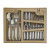 Set de Cubiertos Lou Laguiole Rustic 24 Piezas Bicolor Metal