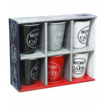 Juego de 6 Tazas de Café 5five Simply Smart Bistrot Multicolor 110 ml