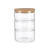 Set de Recipientes de Cocina Herméticos Apilables Transparente Bambú 1,2 L 11,2 x 17,5 x 11,2 cm (8 Unidades)