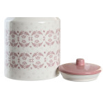 Bote DKD Home Decor 15,5 x 15,5 x 21 cm Rosa Blanco Dolomita